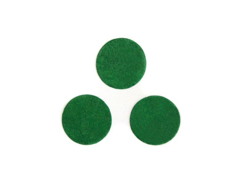 Фетровые кружочки (цвет темно зеленый) 30мм