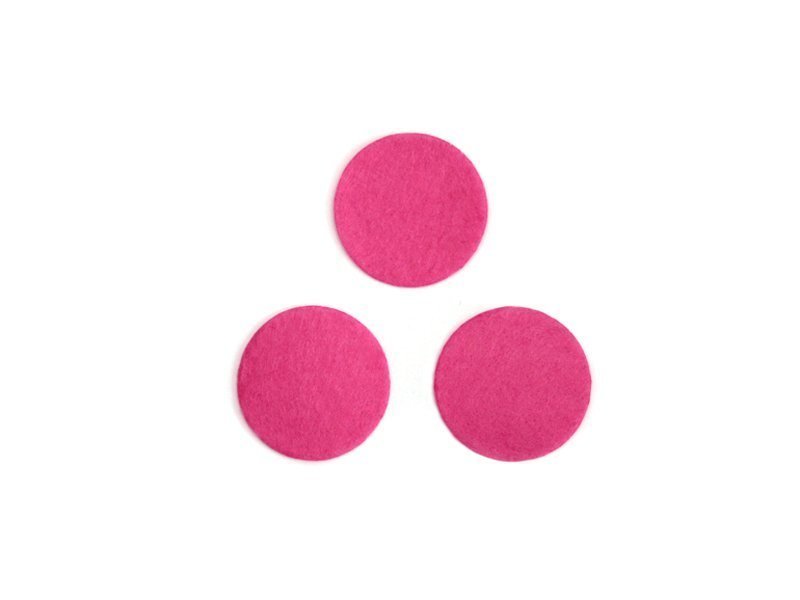 Фетровые кружочки (цвет темно розовый) 25мм