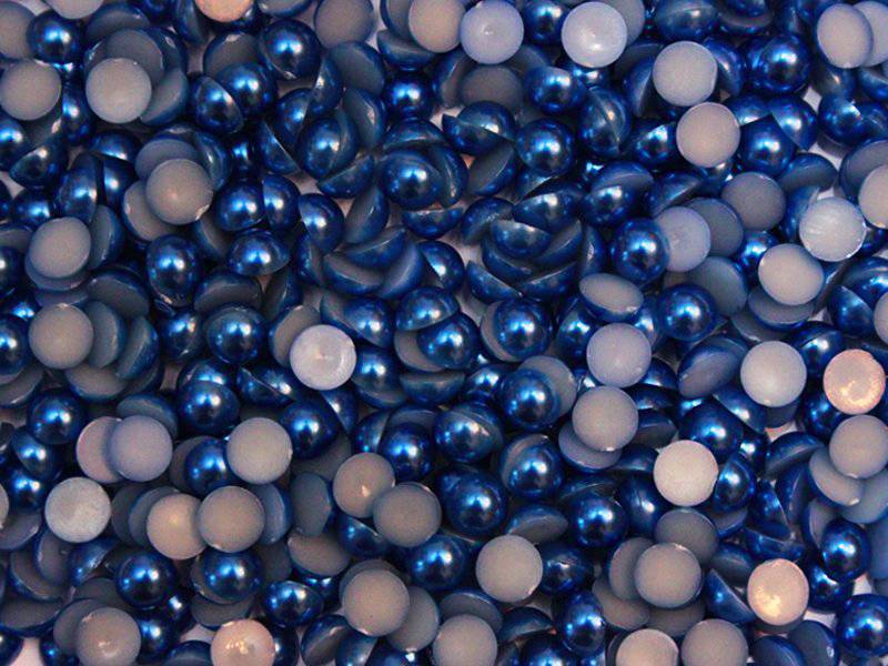 Полубусина-жемчуг(цв.темно-синий) 8мм