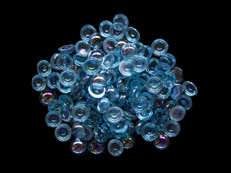 Полубусины полупрозрачные (цв. голубой) 10мм